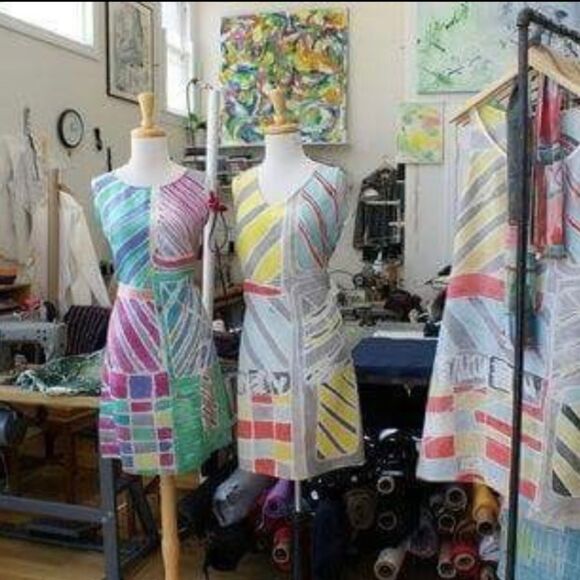 Lola Herrera Gray & White(w/slight sparkle)Dress - Picture 6 of 7